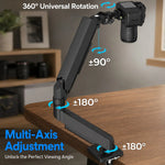 Phone & Tablet Holder Adjustable Arm 360° Rotating Mount