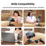 Phone & Tablet Stand Adjustable Rotating Foldable Metal Support