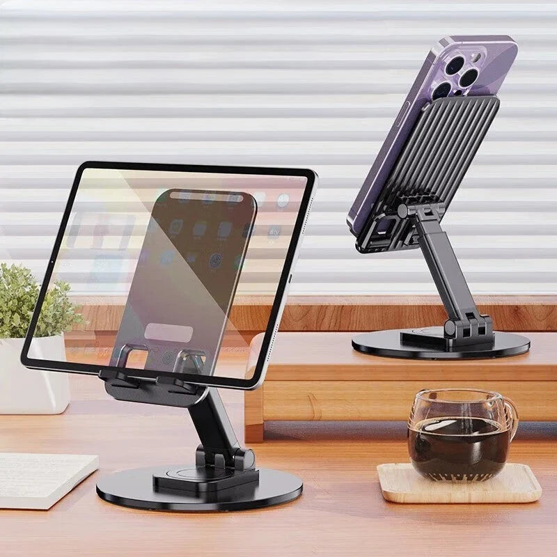 Phone & Tablet Stand Foldable 360° Rotating Non-Slip Base