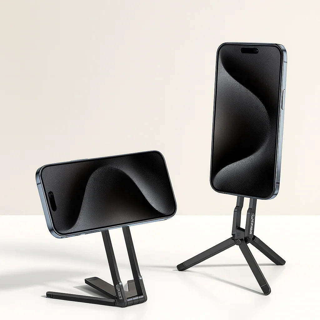Phone Tripod Magnetic Foldable Clip-On