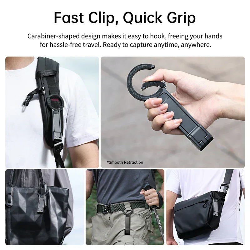 Phone Tripod Magnetic Foldable Clip-On