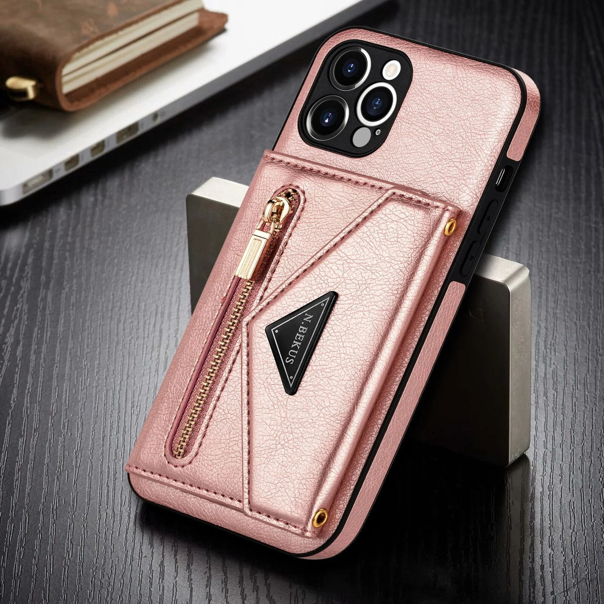 Phone Wallet Case Card Pocket Dustproof Lanyard