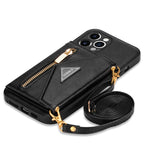Phone Wallet Case Card Pocket Dustproof Lanyard