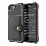 Phone Wallet Case Card Slots Adjustable Kickstand PU Leather