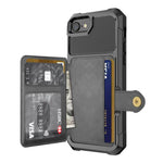 Phone Wallet Case Card Slots Adjustable Kickstand PU Leather