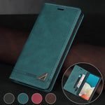 Phone Wallet Case Faux Leather Card Slots Built-In Stand
