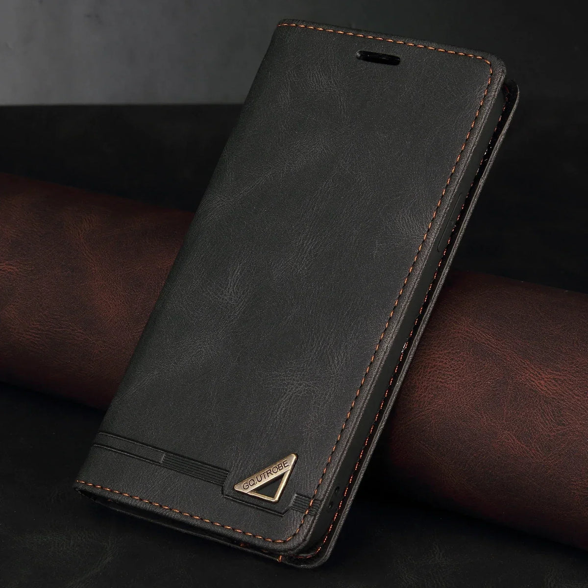 Phone Wallet Case Faux Leather Card Slots Built-In Stand
