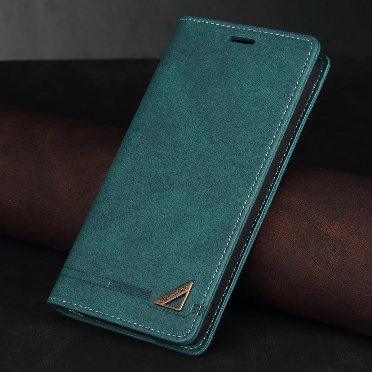 Phone Wallet Case Faux Leather Card Slots Built-In Stand