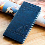 Phone Wallet Case Leather Flip Cover With Card Pocket & Shockproof Protection