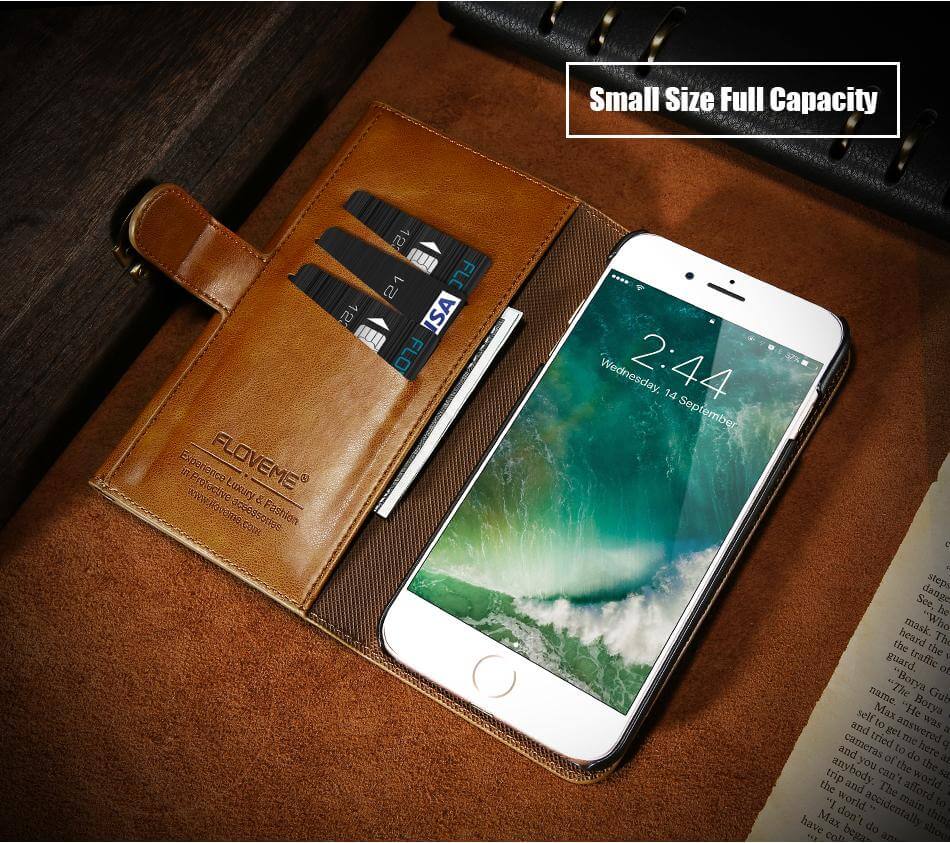 Phone Wallet Case PU Leather Card Pocket Kickstand