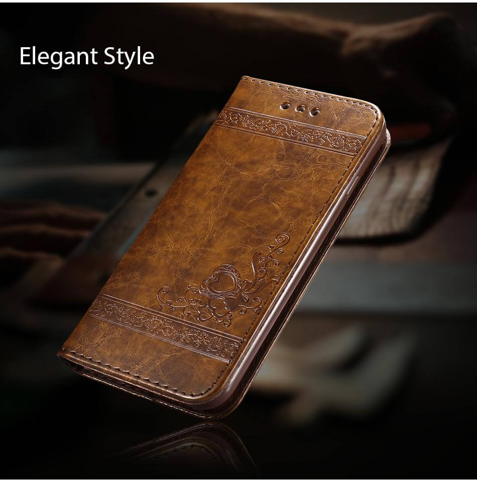 Phone Wallet Case PU Leather Card Slot Kickstand