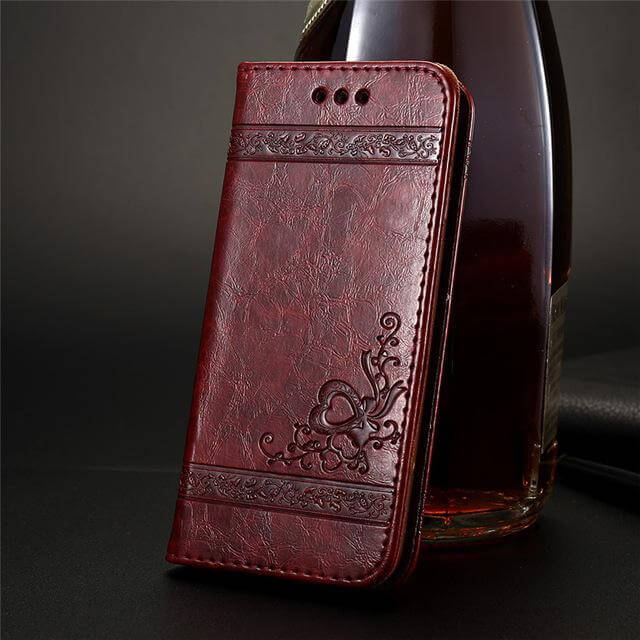 Phone Wallet Case PU Leather Card Slot Kickstand