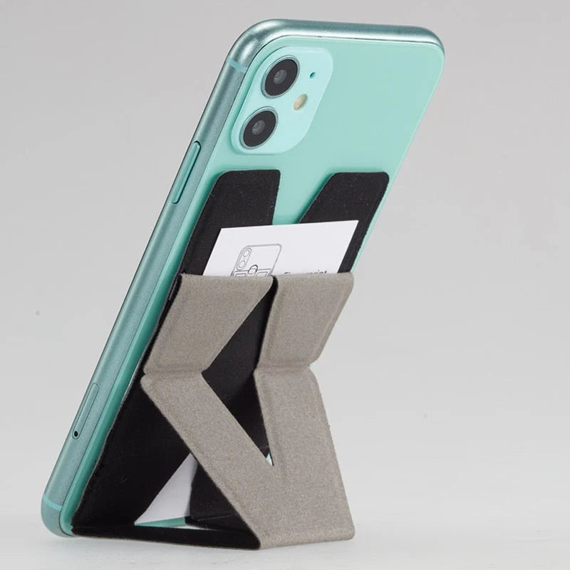 Phone Wallet Stand Magnetic Adhesive Hands-Free Viewing