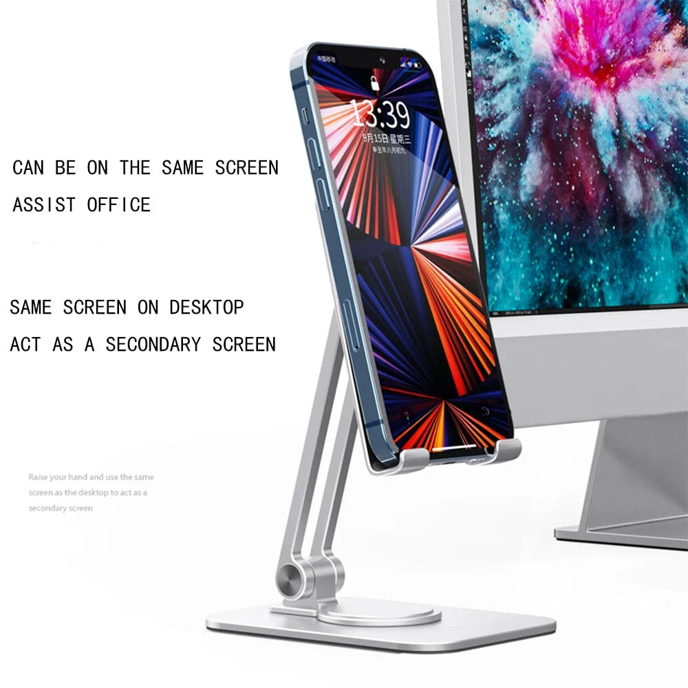 Phone and Tablet Holder Metal Rotating Swivel & Tilt