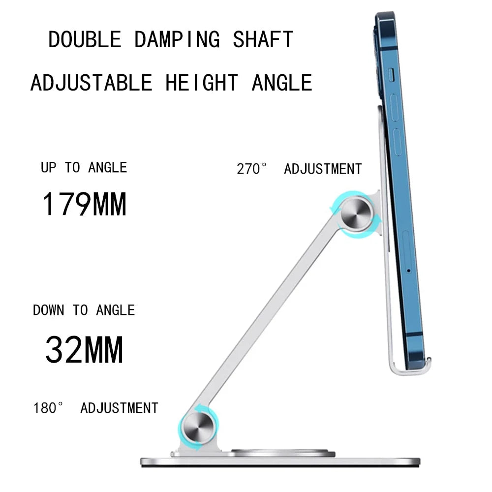 Phone and Tablet Holder Metal Rotating Swivel & Tilt