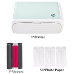 Photo Printer Inkless Wireless Portable 300 DPI With 54 Sheets