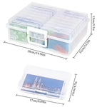 Photo Storage Box ABS Plastic with 6 Organizers & Secure Clasp