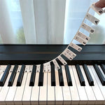 Piano Key Labels Removable Silicone Treble & Bass Staff