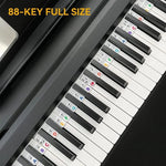 Piano Key Labels Removable Silicone Treble & Bass Staff