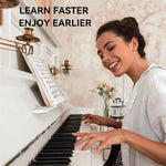 Piano Key Labels Removable Silicone Treble & Bass Staff