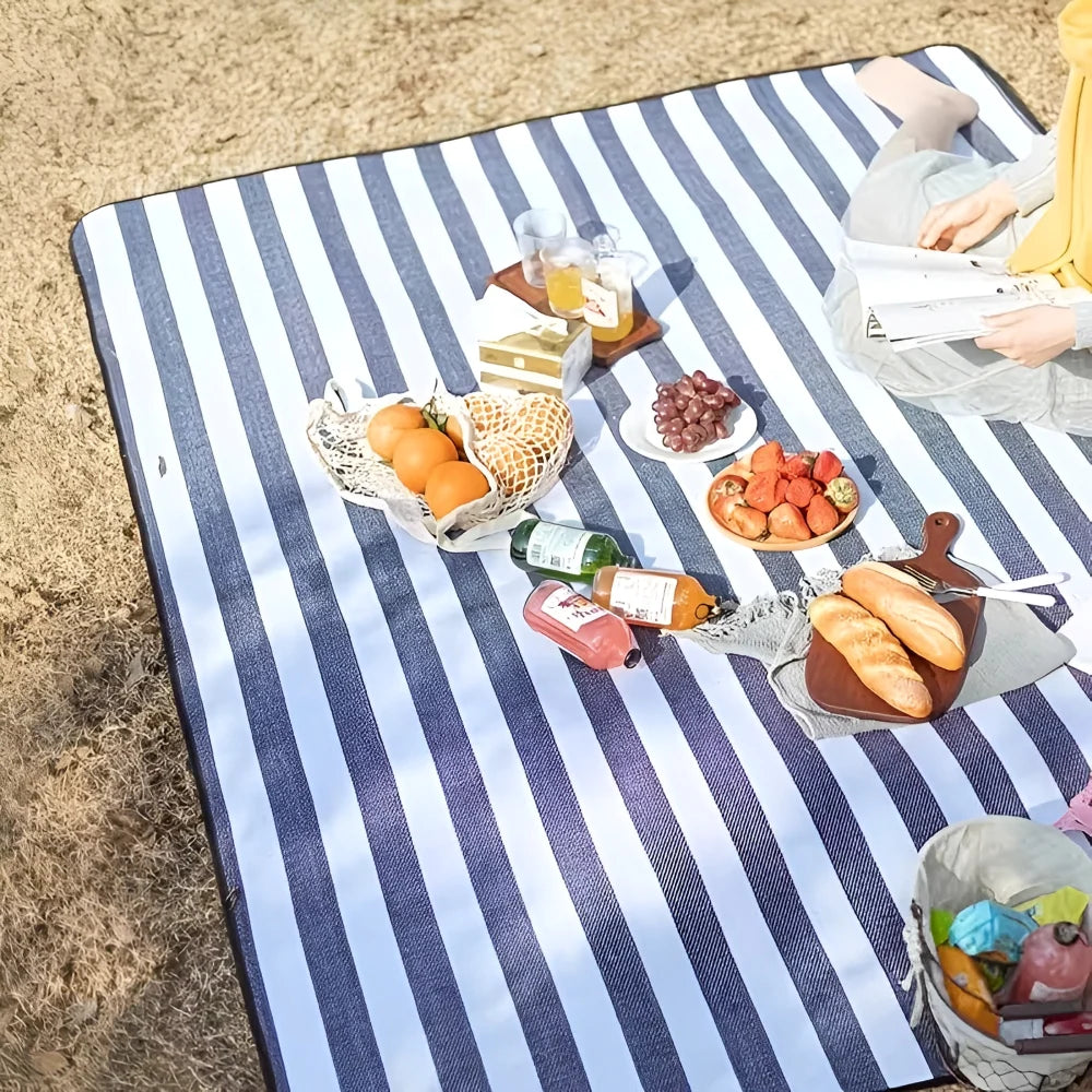 Picnic Blanket Waterproof Padded Foldable With Carry Handle