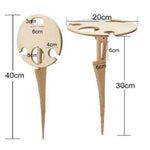 Picnic Wine Table Wood Bottle & Glass Holders