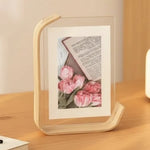 Picture Frame Double-Sided Wood & Acrylic Tabletop