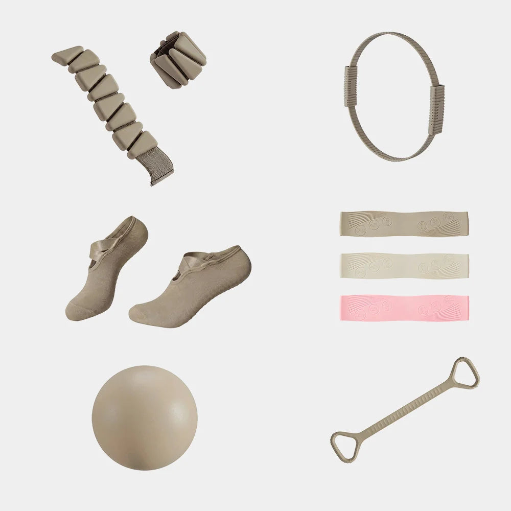 Pilates Accessories Kit 13-Piece Resistance Bands & Tote