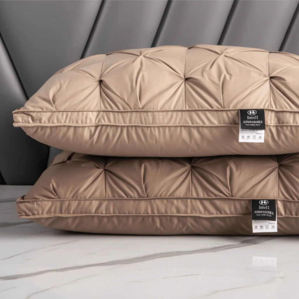 Pillow 100% Goose Down Hypoallergenic Breathable