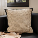 Pillow Cover 18x18 Woven Chevron Hidden Zipper