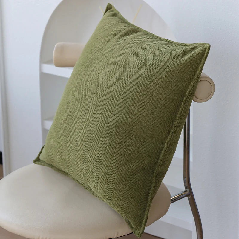 Pillow Cover Abstract Houndstooth Jacquard Cotton-Linen 18x18
