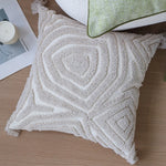 Pillow Cover Abstract Houndstooth Jacquard Cotton-Linen 18x18