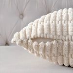 Pillow Cover Chenille Textured Grid Hidden Zipper