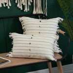Pillow Cover Cotton Blend Tufted Hand-Fringed