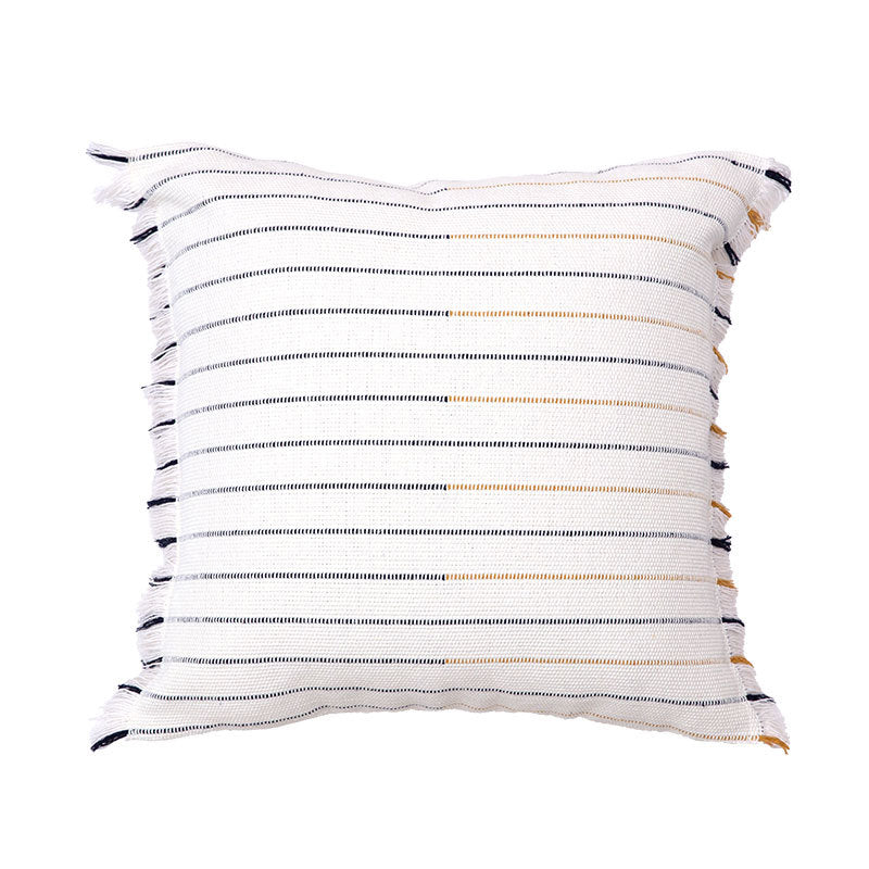 Pillow Cover Cotton Blend Tufted Hand-Fringed
