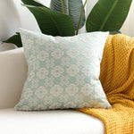 Pillow Cover Cotton-Linen Floral Jacquard Hidden Zipper