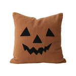 Pillow Cover Embroidered Ghost Teddy Fleece & Concealed Zipper