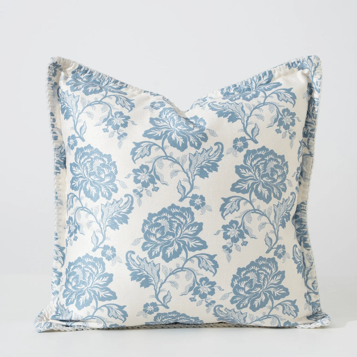 Pillow Cover Floral Mandala Print Cotton Blend Concealed Zipper