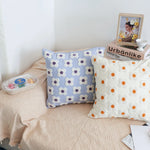 Pillow Cover Hand-Tufted Bouclé Floral Linen-Touch
