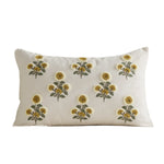 Pillow Cover Hand-Tufted Floral Cotton-Linen Hidden Zipper
