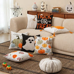 Pillow Cover Hand-Tufted Ghost Hidden Zipper Cotton Blend