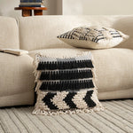 Pillow Cover Handwoven Macramé & Tassels 100% Cotton