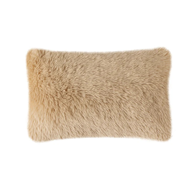 Pillow Cover High-Pile Faux Fur Removable Zipper