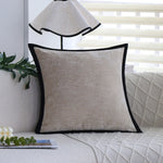 Pillow Cover Jacquard Tree Motif & Velvet Piping