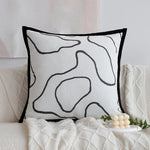 Pillow Cover Jacquard Tree Motif & Velvet Piping