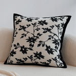Pillow Cover Jacquard Tree Motif & Velvet Piping