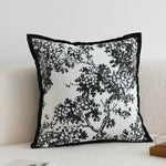 Pillow Cover Jacquard Tree Motif & Velvet Piping