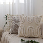 Pillow Cover Jacquard Tree Motif & Velvet Piping