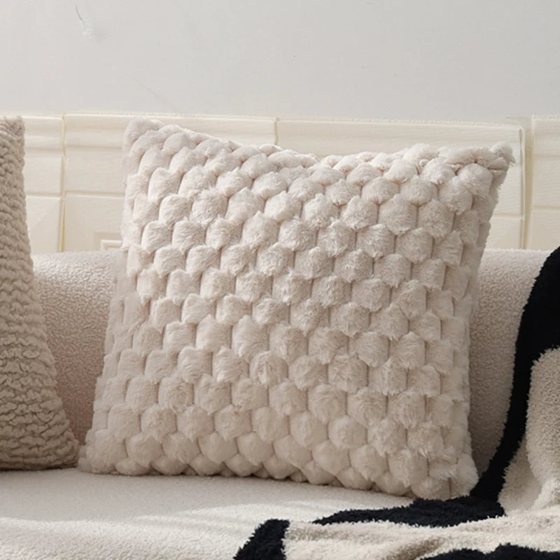 Pillow Cover Jacquard Tree Motif & Velvet Piping