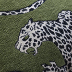 Pillow Cover Leopard Jacquard & Velvet Piping 18x18